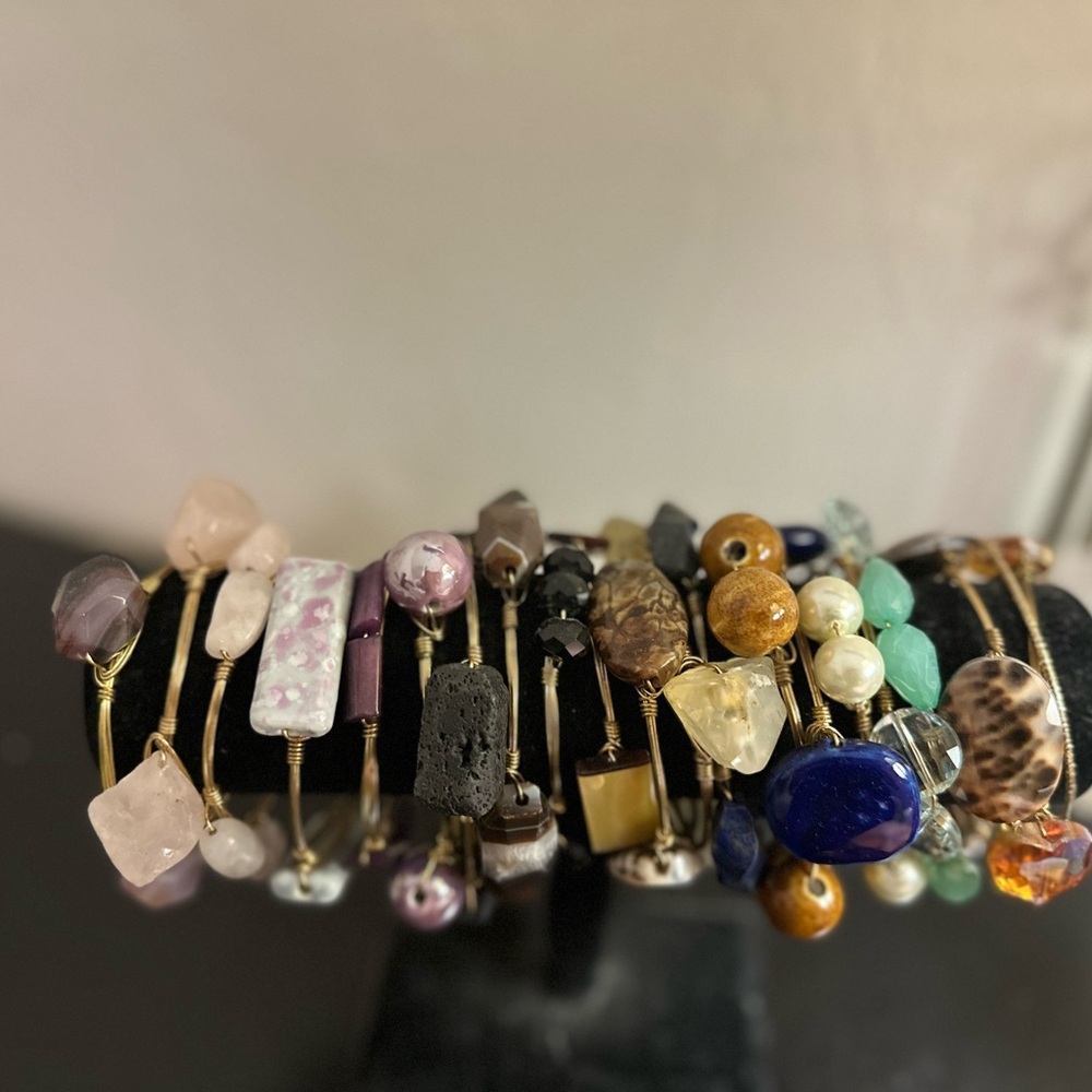 Elegant Multicolor Stone Bracelet Set